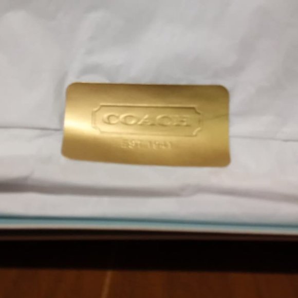 Coach Scarf Purple Navy Blue Metallic Silver Wool! - Picture 3 of 9